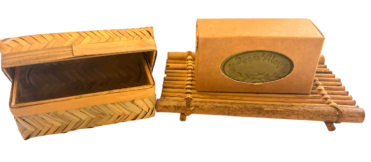 Savon Derm'Alep 125gr / boîte et support bambou imputrescible